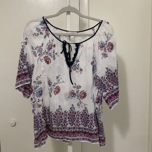 Sheer Patterned Blouse
